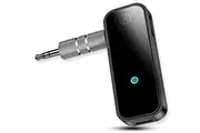 Bluetooth Transmitter Receiver Wireless Adapter 3.5mm Aux Jack for TV, Car, Headphones (Black)