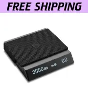 Sleek Black Mirror Nano Coffee Scale with Auto Timing Mode for Perfect Espresso