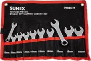 Sunex 9930M Metric Stubby Combination Wrench Set, 10-Piece