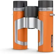 GoView Zoomr 8x26 Small Lightweight Binoculars 8X Zoom Magnesium Housing with Smartphone Adapter & Accessories Sunset Orange