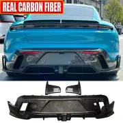 For Porsche Taycan Turbo S 19-24 Real Carbon Rear Bumper Diffuser Extension Lip (for: Porsche)