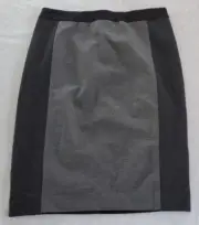 NWT Ann Taylor Gray & Black Rayon Blend Stretch Pencil Skirt Size 4