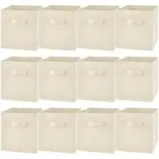 Yinder 12 Pcs Cube Storage Bin 11'' Fabric Storage Cubes Colorful Bins for Cu...