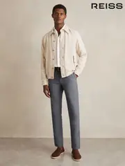 Reiss Airforce Blue Dobby Cotton-Piqué Slim-Fit Chinos (F57880) | $195