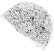 Fashionable Pu Lace Swim Cap Soft Elastic for Women's Swimming Bathing