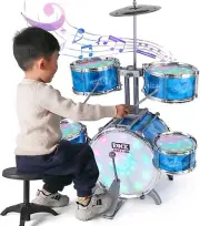 Engaging Kids Drum Kit with Vibrating Control - For Mini Musicians Aged 1-3