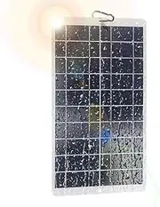 8 Watt Solar Panel - IPX6 5 Volt Monocrystalline Solar Panel 19% High Efficiency Type-C Fast Charging Portable Solar Panel for Phone / / Security Camera White One Size