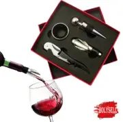 4 in 1 Wine Bottle Opener Set Key Corkscrew With Foil Cutter Pourer Stopper Gift