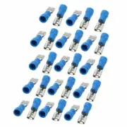 A ● 23 Pcs FDD2-187 2.3mm Dia Bolt Blue Pre Insulated Spade Crimp Terminals