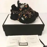 GUCCI Women's Black Flashtrek Sneakers w/ Crystals - EU36/US6