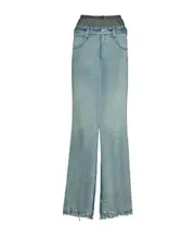 Anonymity of the lining denim skirt 38F,IT40,IT44,IT42,IT38,IT36 light blue