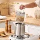 Deep Frying Pot with Oil Filter Stock Pot Camping Kitchen Oil Filter Pot