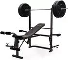 Proflex Weight Bench Press with Leg Curl Adjustable, Flat, Incline, Combinati...