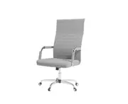 Executive Office Chair Ergonomic Linen Computer Gaming Seat Home Work Light Gray