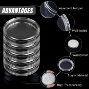 10 x Coin Holder Capsules 40.6mm for 2 oz Coins Silver Rounds