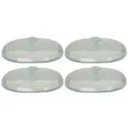 Corningware DC1.5C 1-1.75L Fluted Oval Glass Lid Covers (4-Pack)