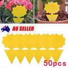 Sticky Fruit Fly Traps, Fungus Gnat Killer Trap use for Indoor Outdoor,50 pcs