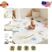 Oversized Waterproof Baby Play Mat - Thick, Non-Toxic & Foldable for Outdoor Use