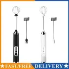 USB Rechargeable Powerful Milk Frother Electric Whisk Stainless Steel Egg Beater