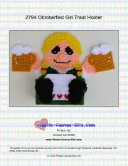 Oktoberfest Girl Treat Holder-Plastic Canvas Pattern or Kit