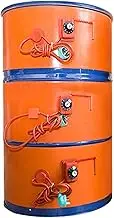 Oil Barrel Heating Belt Metal Drum Heater of Silicone Rubber with Adjustable Rotary Thermostat Heavy Duty Metal Drum & Pail Heaters for Heating and Heat Tracing