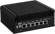 SJRC Fanless N150 Firewall Appliance (up to 3.6GHz), 6 x i226V 2.5GbE LAN Mini PC for Office/Home, DDR5 16GB RAM 1TB NVMe SSD Micro PC, USB3.2, Support OPNsense, 4K (2HD+Type-C)
