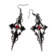 1 Pair for Cross for Rhinestone Hour Hand Earrings Temperament Earrings for Wome