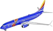 Pre-Built Model Aircraft 9CM 1/400 Scale Realistic Airplane Model for Southwest Airlines B737-800/w N8681M Collectible Aircraft Model Miniature Airplane Model