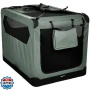 Amazon Basics Folding Portable Soft Pet Dog Crate Carrier Kennel, 42 x 31 x 3