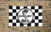 Ford Shelby Racing Checkered Flag 3x5 FT Cobra SVT Car for Garage Workshop Cave