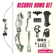 Recurve Bow Arrow Set 20lbs Takedown Archery Hunting Sports Equipment 48Inch