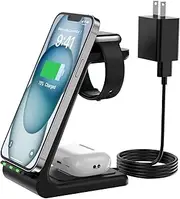Wireless Charger for Apple Multiple Devices, 3 in 1 Fast Charging Station/Stand Compatible for iPhone16/ 15/14/13/12/Pro Max/SE/11/XS/XR/8 Fit for Apple Watch/iWatch 9/8/7/6/5/4/3/2/SE AirPods Pro/3/2