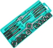 COSMEVIVI 20pcs Tap and Die Wrench Set Metric Threading Tool Kit for Internal External Threads Essential Mechanic Tools for Home and Industrial Use