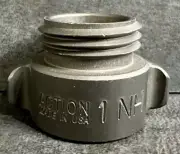 Aluminum Fire Hose Thread Adapter, 1" M.NST(NH) x .750" F. Garden Hose