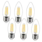 C35 Dusk to Dawn LED Light Bulbs, E26 Base Warm White Photocell C35-2700K-6p