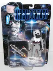 ✰ Star Trek First Contact: Captain Picard Spacesuit Action Figure Playmates 1996