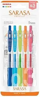 Zebra Gel Ballpoint Pen Sarasa Clip 0.3mm 5 Colors Set N JJH15-5C-N