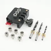 GANWEI Self-Centering Doweling Jig Kit with 9 Drill Guide Bushings and 3 Drill Bits Adjustable Width Dowel Jig for Strai