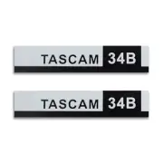 TASCAM 34B Tape Deck Badge Custom Aluminum 74mm(2.91")X15mm(0.59")