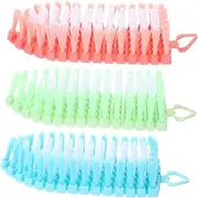 PLAFOPE Nail Brush Cleaner Kit 3pcs Nail Brushes for Manicure Nail Art and Shoes Cleaning Dense and Skin-Friendly Bristles
