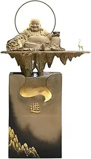 Garden Water Fountain Living Room Zen Fountain Company Housewarming Opening Gift Fortune Water Ornaments Outdoor Water Fountain for Garden(Yellow)