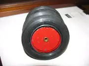 4 Gilbert Erector LW BLACK Truck Tires Rubber - 3 1/8 OD