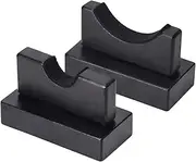Baseball Bat Storage, Wooden Display Holder, 4.33x2.17x2.36 Inches, Soft Lining Protection, Soft-Lined Stand, Stable 1 Pair Set for Desktop, Shelf, and Windowsill Use