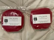 Wistyria Red Lot 2 Packages Wool Roving Felting 1 Oz Ounce Art Craft Needle Spin