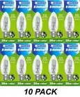 10 x 28W Clear B22 Candle Shaped Light Globes Bulbs Lamps Bayonet Cap Halogen