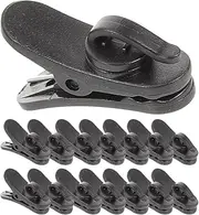 HAMPPLIES 15pcs Plastic Microphone Clips Lightweight Mic Clip for Wire Management Secure Grip Clothing Clip for Lavalier Earphone Cables Versatile Microphone Accessories for Presentations Recordings