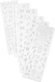 6pcs Manicure Stencils Nail Art Stamping Templates Nail Polish Stampers Kit