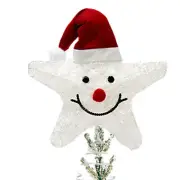 Christmas Tree Star Topper with Lights 10-inch Golden Star Tree Toppers