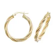 20mm Hoops Earrings Yellow Gold