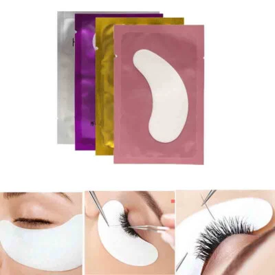 25/50/100/200Pcs Eye pads Eyelash Pad Gel Patch Free Lashes Extension Mask #JPUS